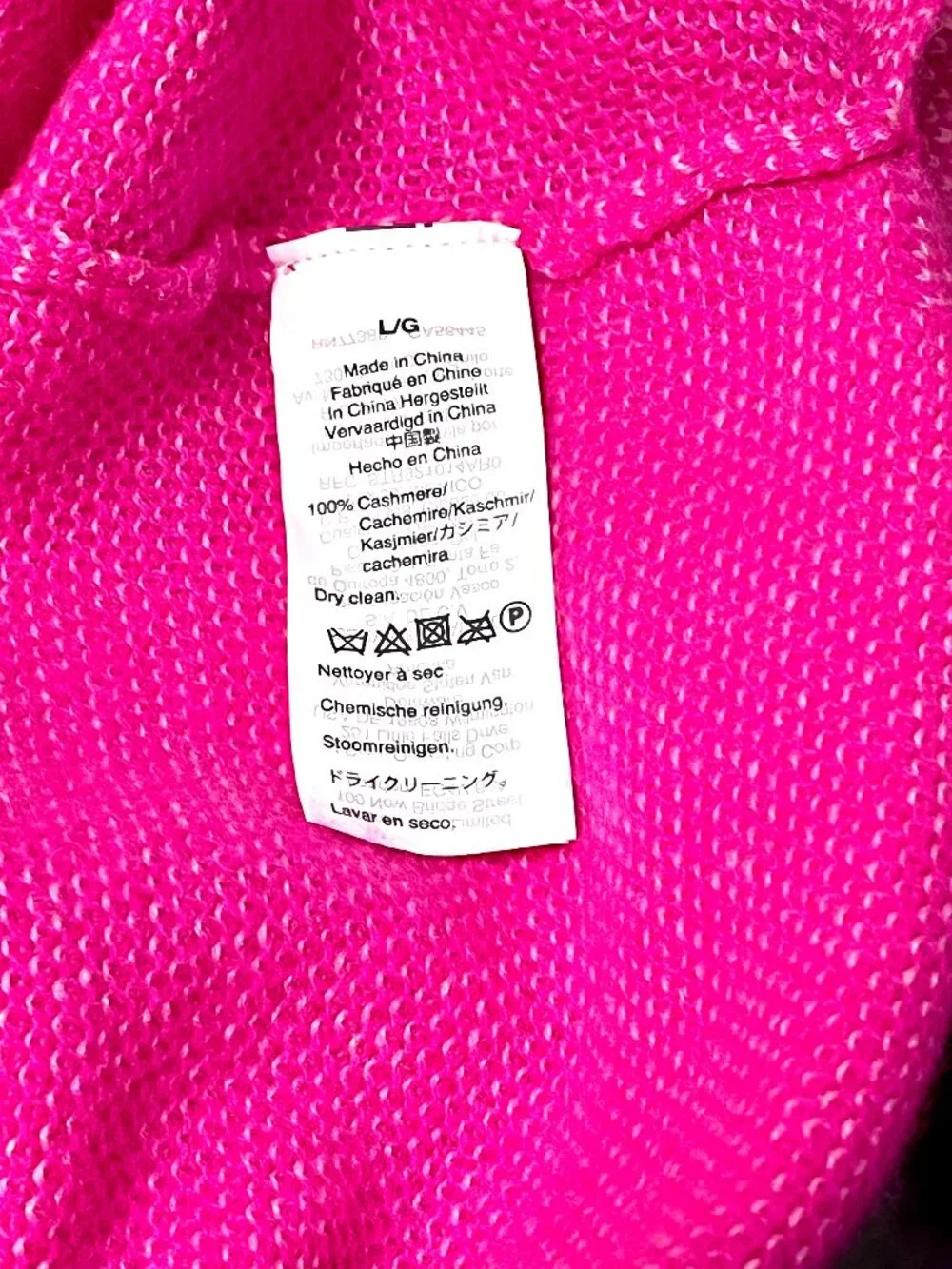 J. Crew 100% Cashmere Limited Edition Pink Birds Eye Stitch Sweater Women's L